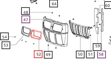 Mahindra Tractor Cover - Head Light Left Hand LH 007500198D2 Mahindra Direct Parts