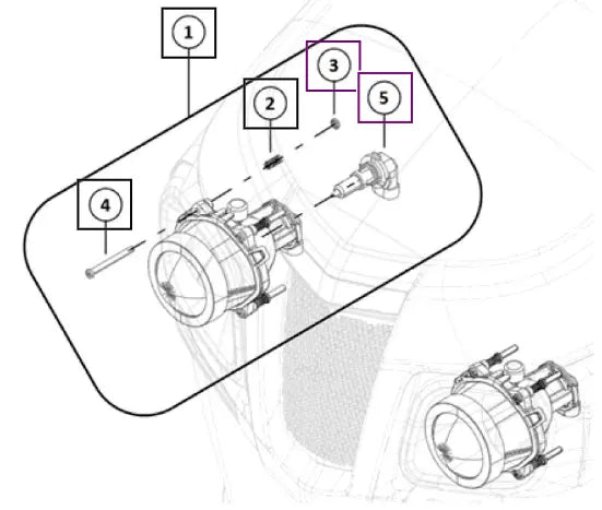 Mahindra Tractor Cover Headlamp Sealing 007664649N01 Mahindra Direct Parts