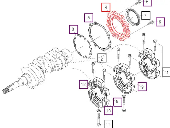 Mahindra Tractor Cover Main Bearing E630004812 Mahindra Direct Parts