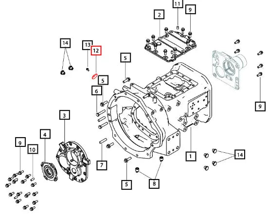 Mahindra Tractor Cover Plate Speed Sensor Mstar 007609131C1 Mahindra Direct Parts