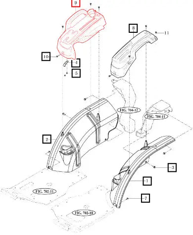 Mahindra Tractor Cover, Rh/lever 11506082120DG Mahindra Direct Parts