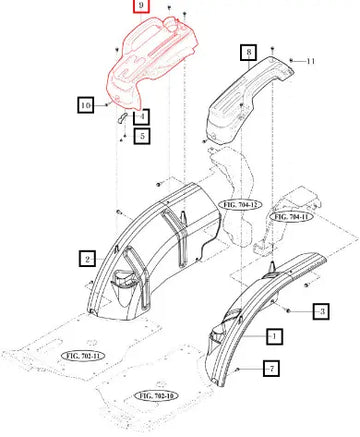 Mahindra Tractor Cover, Rh/lever 11506082120DG Mahindra Direct Parts