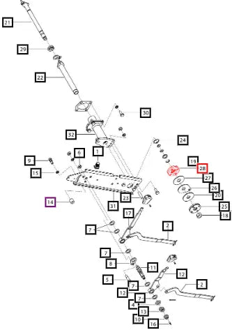 Mahindra Tractor Crank Pc Lever 007205679C91 Mahindra Direct Parts