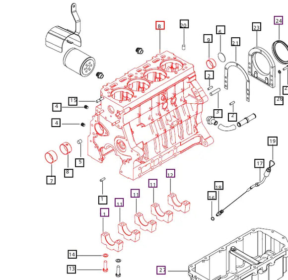 Mahindra Tractor Crankcase Assembly 006015828D91 Mahindra Direct Parts