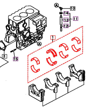 Mahindra Tractor Crankcase Bearing Set US 0.25 MM437881 Mahindra Direct Parts
