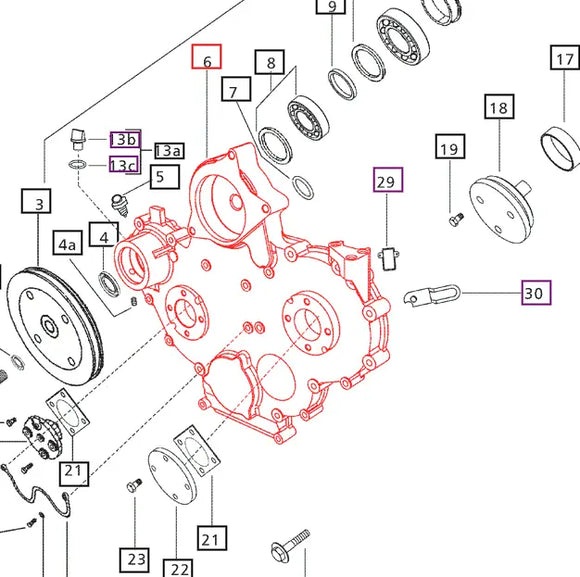 Mahindra Tractor Crankcase Front Cover 006006925F1 Mahindra Direct Parts