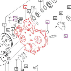 (Limited Availability) Mahindra Tractor Crankcase Front Cover 006006925F1