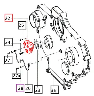 Mahindra Tractor Crankcase Front Cover Housing Bearing 006004929F1 Mahindra Direct Parts