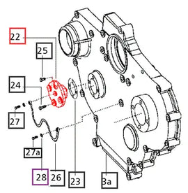 Mahindra Tractor Crankcase Front Cover Housing Bearing 006004929F1 Mahindra Direct Parts