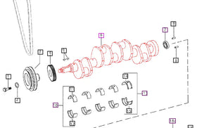 Mahindra Tractor Crankshaft 005554061R11 Mahindra Direct Parts