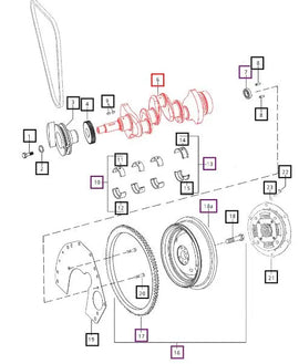Mahindra Tractor Crankshaft 006004213B1 Mahindra Direct Parts