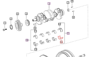 Mahindra Tractor Crankshaft Bearing Rear Bottom 000022156RD Mahindra Direct Parts