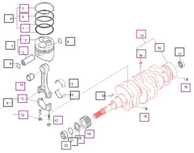 Mahindra Tractor Crankshaft E576023011 Mahindra