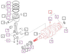 (Limited Availability) Mahindra Tractor Crankshaft E576023011
