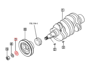 Mahindra Tractor Crankshaft Washer F250018000 Mahindra Direct Parts