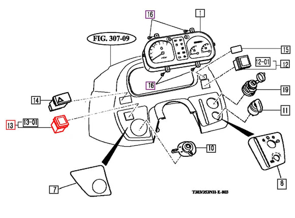 Mahindra Tractor Cruise Control Switch 36522712300 Mahindra Direct Parts