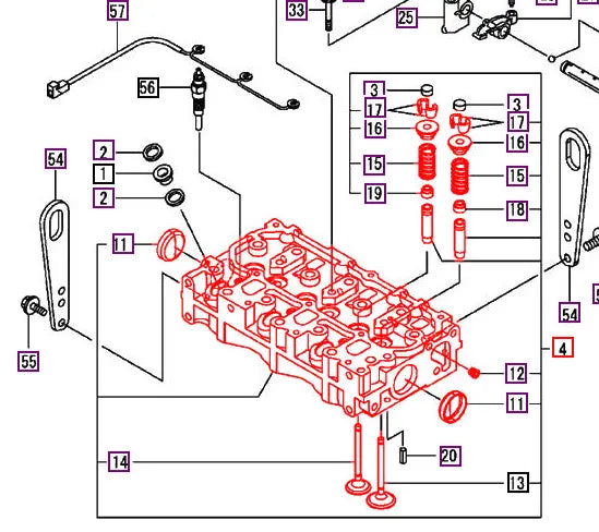 Mahindra Tractor Cylinder Head 119C1011740- Mahindra