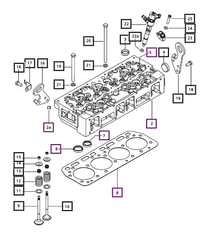 Mahindra Tractor Cylinder Head Assembly 006035184D91 Mahindra Direct Parts