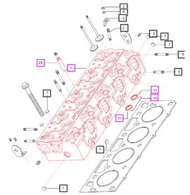 Mahindra Tractor Cylinder Head w/ Valve Guide and Seats 000020781E05 Mahindra Direct Parts