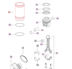 Mahindra Tractor Cylinder Liner Grade II 006003832D1