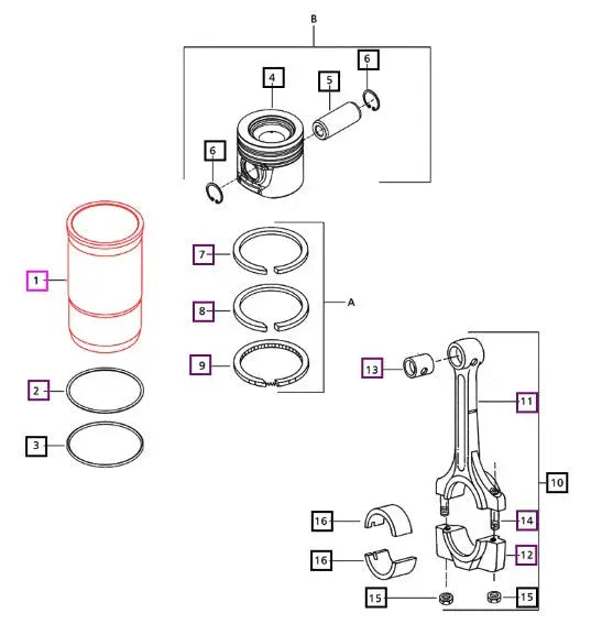 Mahindra Tractor Cylinder Sleeve 006031555E1 Mahindra