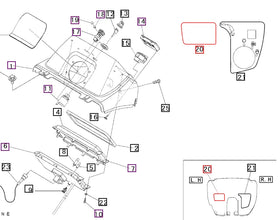 Mahindra Tractor Dash Cover Decal 19572949000 Mahindra Direct Parts