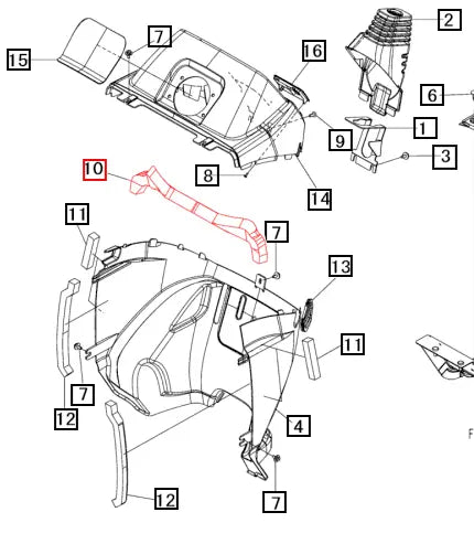 Mahindra Tractor Dash Cover Insert 19457213000 Mahindra Direct Parts