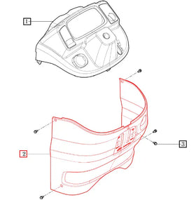 Mahindra Tractor Dash Cover Lower 11106032211 Mahindra Direct Parts