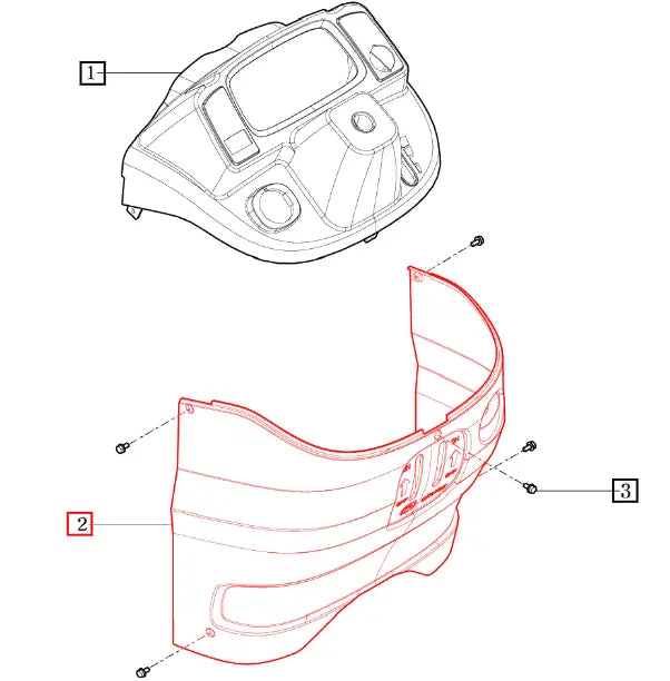 Mahindra Tractor Dash Cover Lower 11106032211 Mahindra Direct Parts