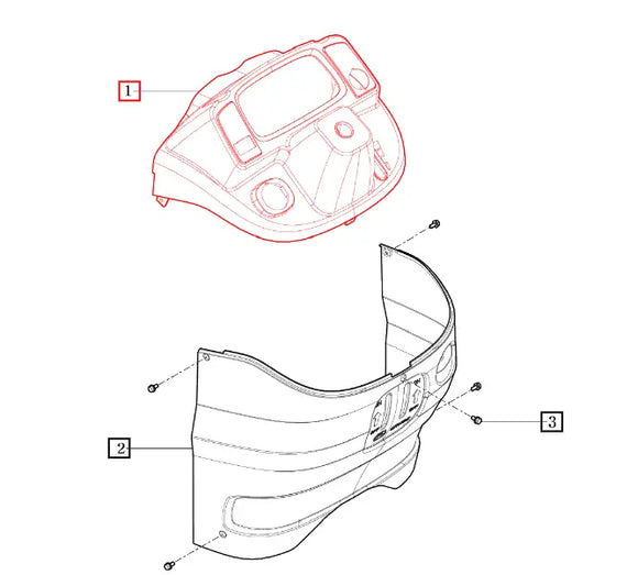 Mahindra Tractor Dash Cover Upper 11106032112 Mahindra Direct Parts