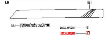 Mahindra Tractor Decal 5155 LH 007641374V1 Mahindra Direct Parts