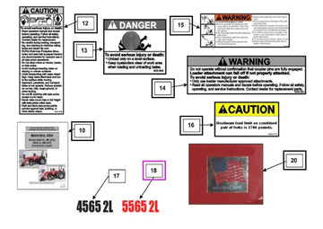 Mahindra Tractor Decal - 5565 2l KMW05953230 Mahindra Direct Parts