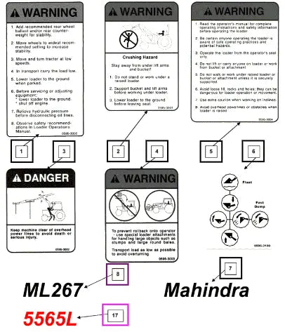 Mahindra Tractor Decal - 5565l KMW05953212 Mahindra Direct Parts