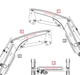 Mahindra Tractor Decal Brand 60073479ALO Mahindra Direct Parts