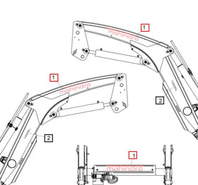 Mahindra Tractor Decal Brand 60073479ALO Mahindra Direct Parts