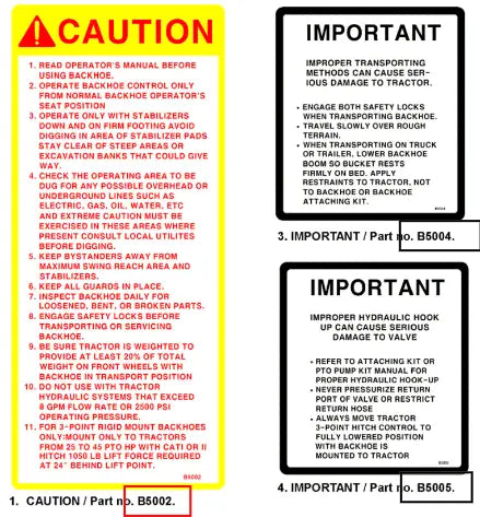 Mahindra Tractor Decal Caution ANSB5002 Mahindra Direct Parts