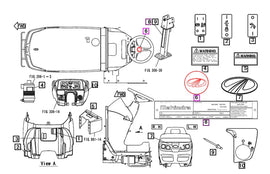 Mahindra Tractor Decal  Center Of Steering Wheel 19572788000 Mahindra Direct Parts