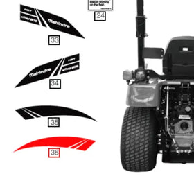 Mahindra Tractor Decal - Fender LH 11299010051 Mahindra Direct Parts