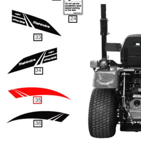 Mahindra Tractor Decal - Fender RH 11299010061 Mahindra Direct Parts