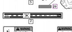 Mahindra Tractor Decal Hydraulic Control 12009040040