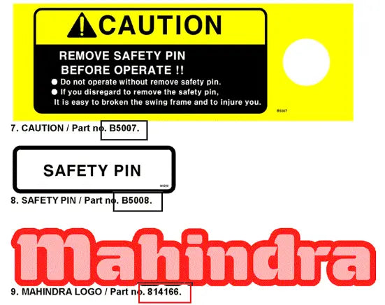 Mahindra Tractor Decal- Mahindra Logo ANSAML1305 Mahindra Direct Parts