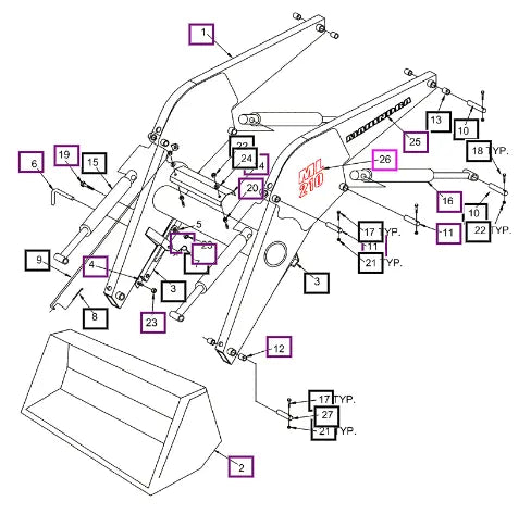 Mahindra Tractor Decal - Ml210 BUH814178 Mahindra Direct Parts