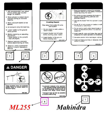Mahindra Tractor Decal - Ml255 KMW05953079 Mahindra Direct Parts