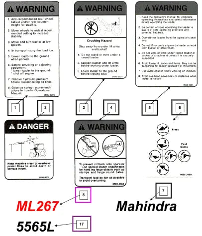 Mahindra Tractor Decal - Ml267 KMW05953211 Mahindra Direct Parts