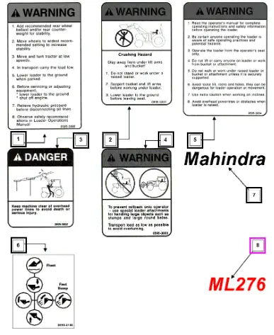 Mahindra Tractor Decal Ml276 KMW05953129 Mahindra Direct Parts