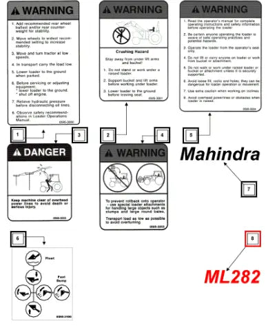 Mahindra Tractor Decal - Ml282 KMW05953168 Mahindra Direct Parts