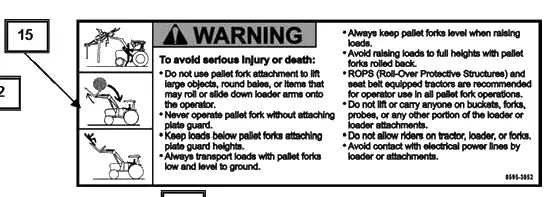 Mahindra Tractor Decal Warning KMW05953052 Mahindra Direct Parts