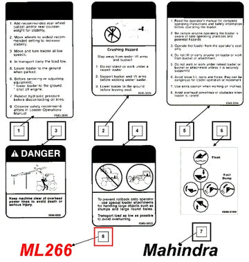 Mahindra Tractor Decal ? Ml266 KMW05953106 Mahindra Direct Parts