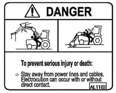Mahindra Tractor Decal, Decal Danger Stay Away ANSAL1103