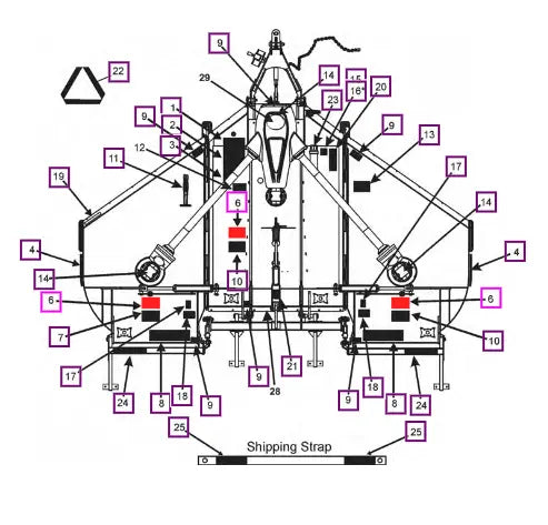 Mahindra Tractor Decal,replace Blades L1002000538 Mahindra Direct Parts